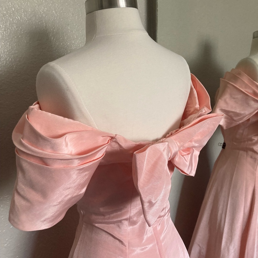 1990s Vintage Vivian Dressy Diamond (Dress Creations) Bow-Back Tea Dress